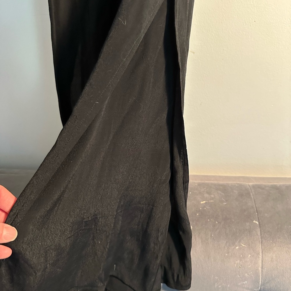 Gap Sz S NWT sleeveless maxi-length shirt dress in black rayon, full button - Picture 7 of 12